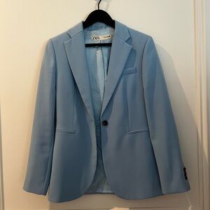 Zara Light Blue Suit (Blazer Size small, Pants Size Medium)
